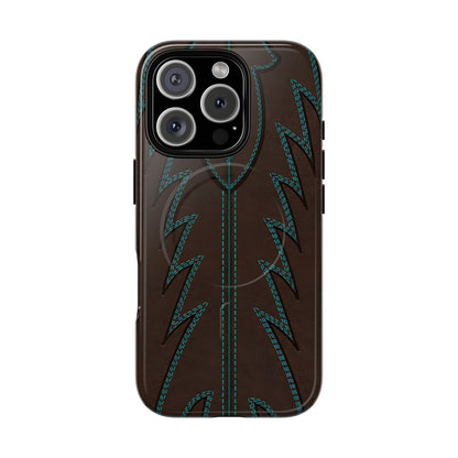 Boot Closeup Brown Turquoise Magnetic Case