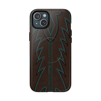 Boot Closeup Brown Turquoise Magnetic Case