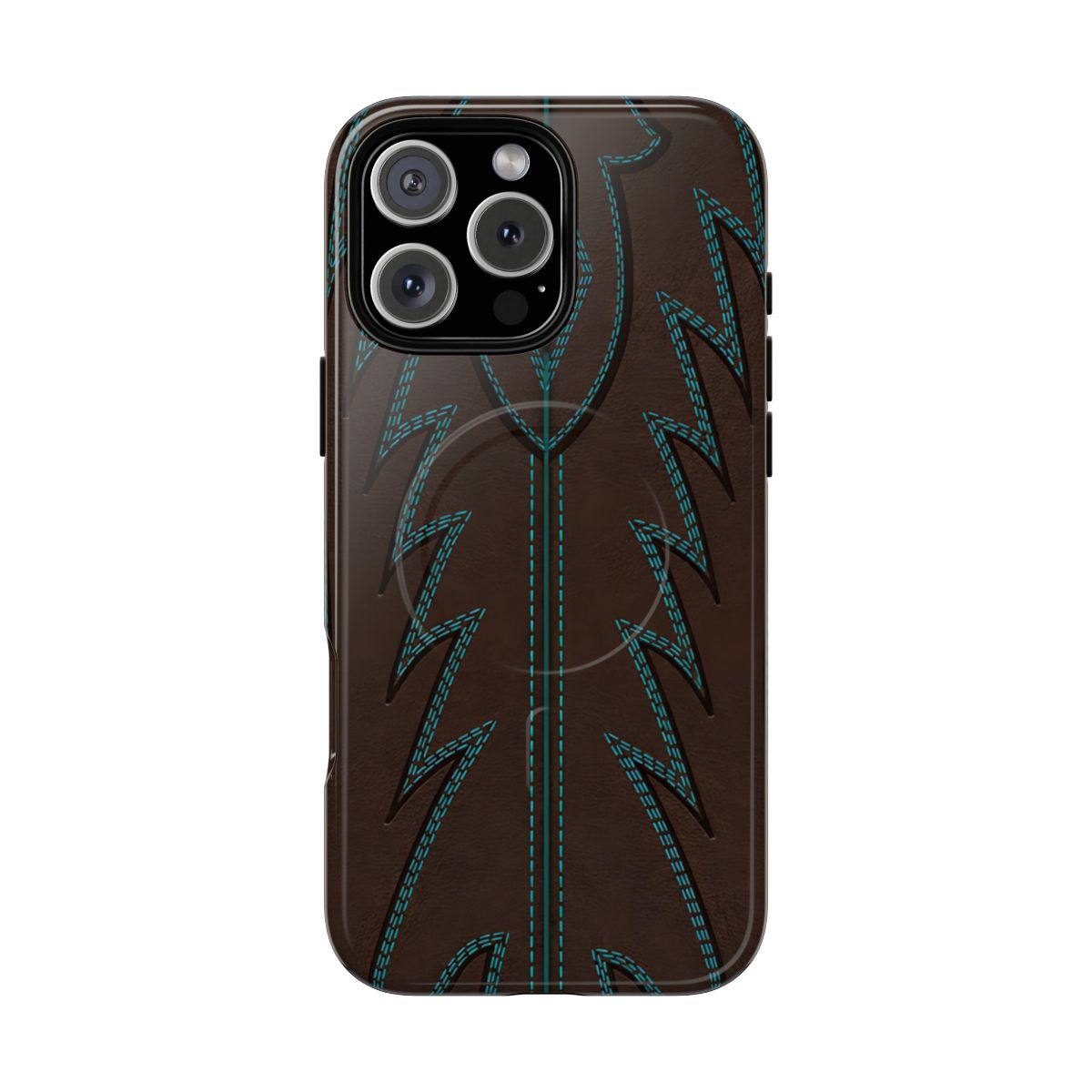 Boot Closeup Brown Turquoise Magnetic Case