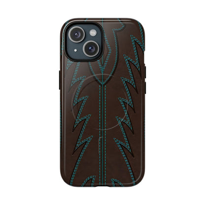 Boot Closeup Brown Turquoise Magnetic Case