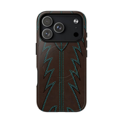 Boot Closeup Brown Turquoise Magnetic Case