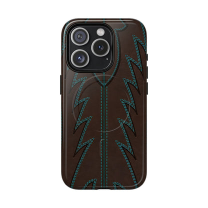 Boot Closeup Brown Turquoise Magnetic Case