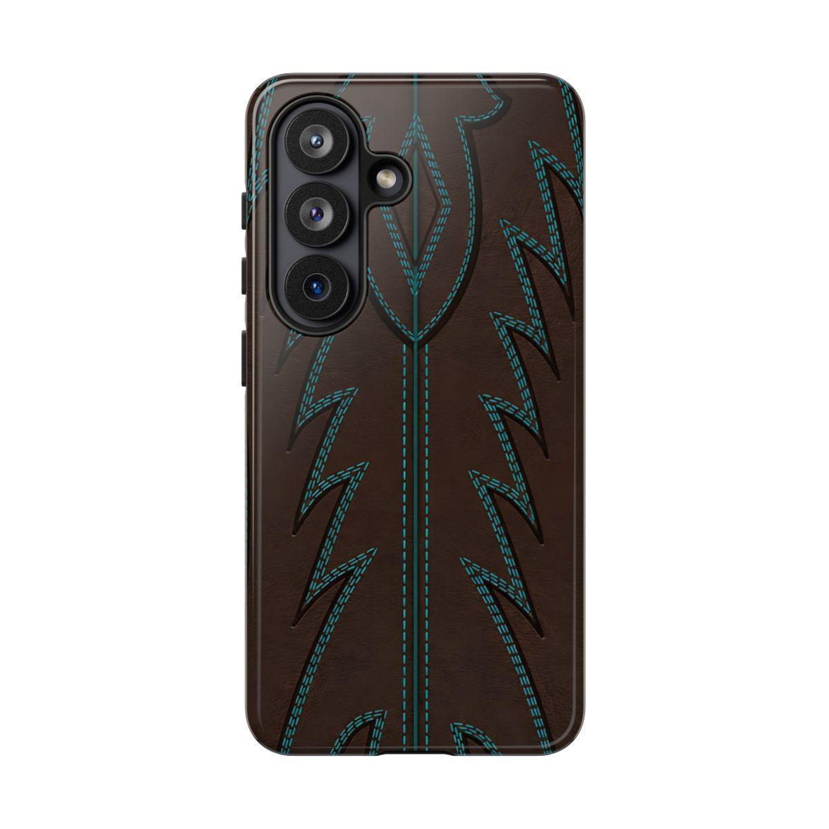 Boot Closeup Brown Turquoise Tough Case