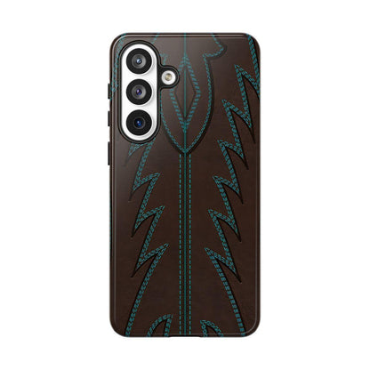 Boot Closeup Brown Turquoise Tough Case