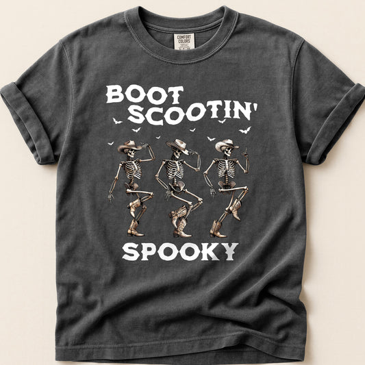 Boot Scootin' Spooky Halloween T-shirt on Pepper