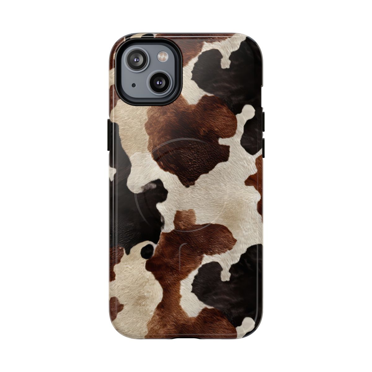Brown + Black Cowhide Magnetic Case