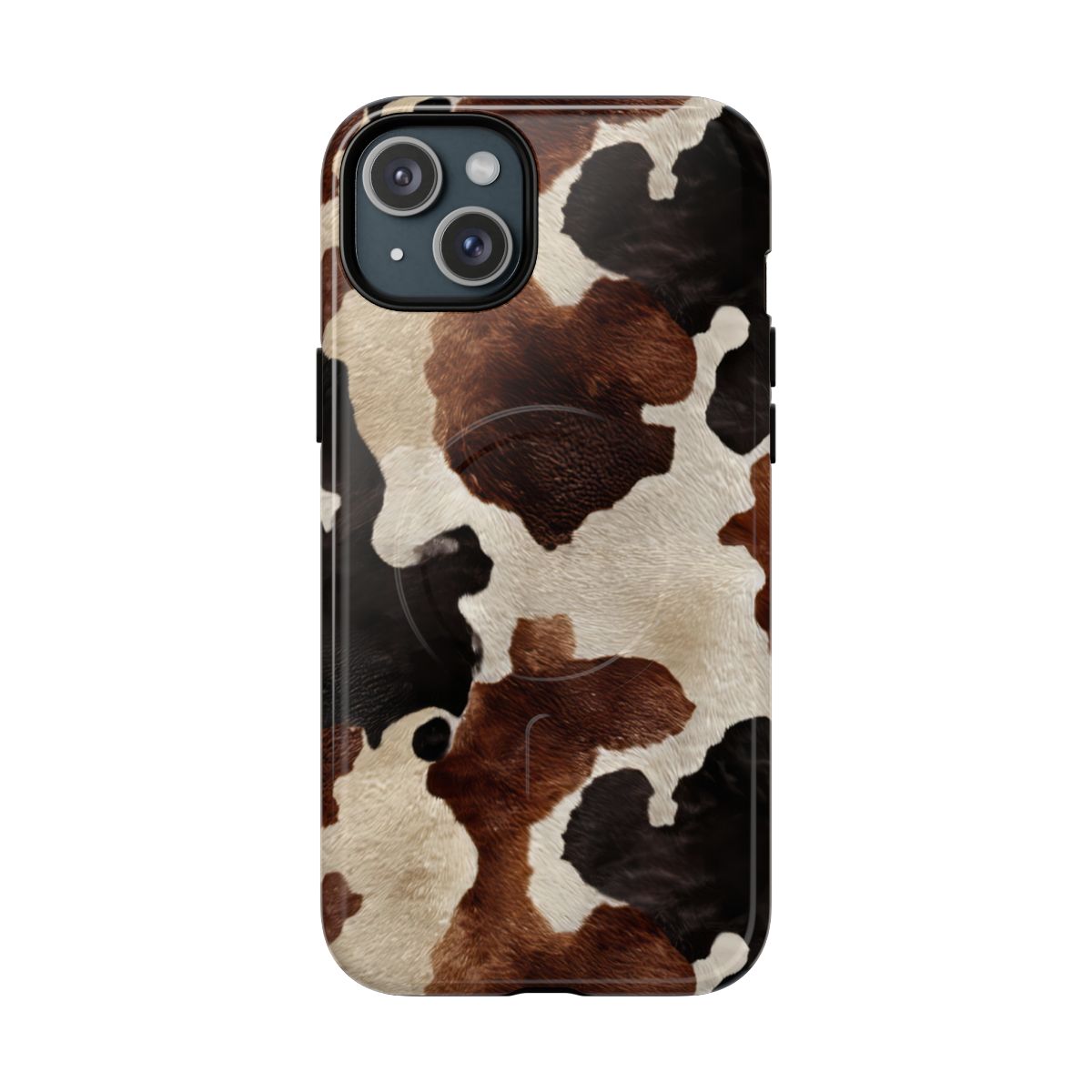 Brown + Black Cowhide Magnetic Case