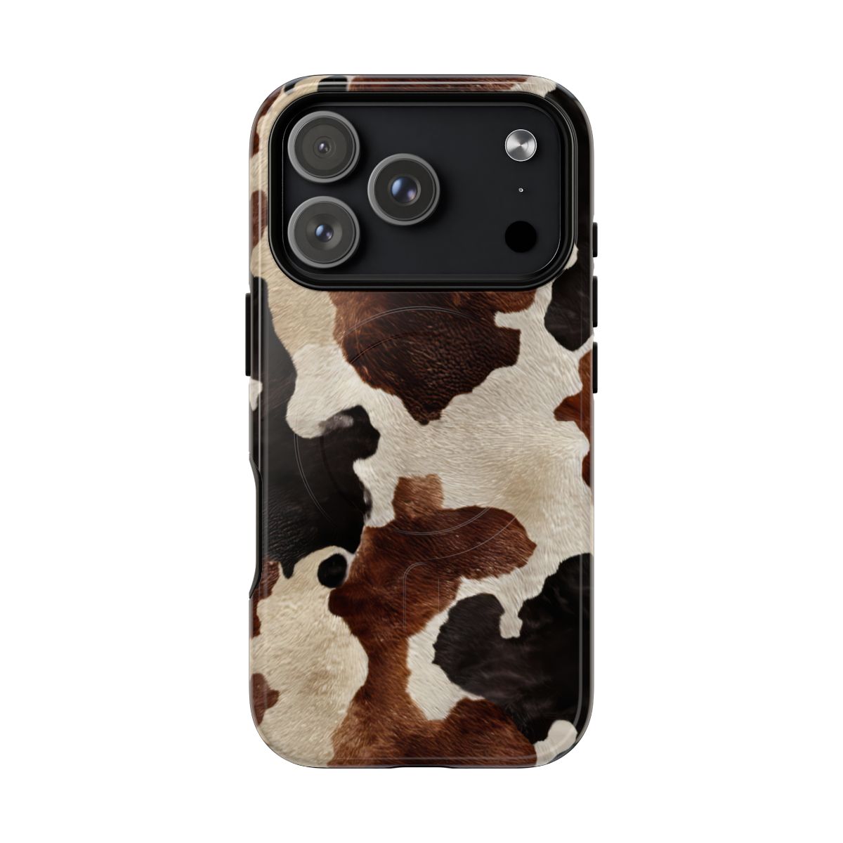 Brown + Black Cowhide Magnetic Case