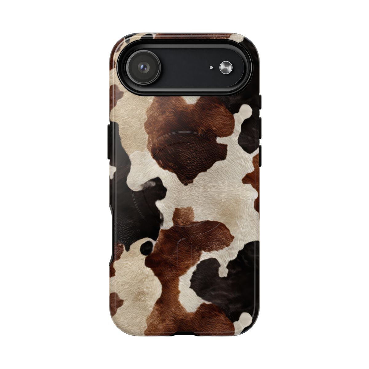 Brown + Black Cowhide Magnetic Case