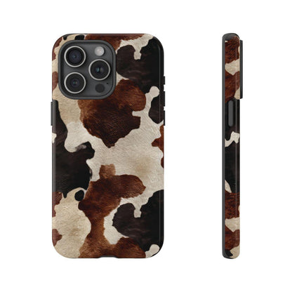 Brown Black Cowhide Tough Case