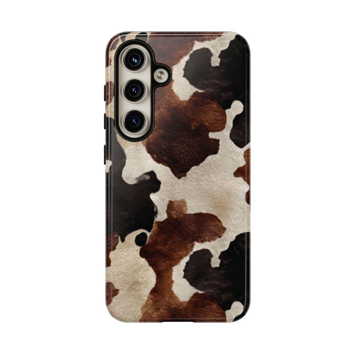 Brown Black Cowhide Tough Case