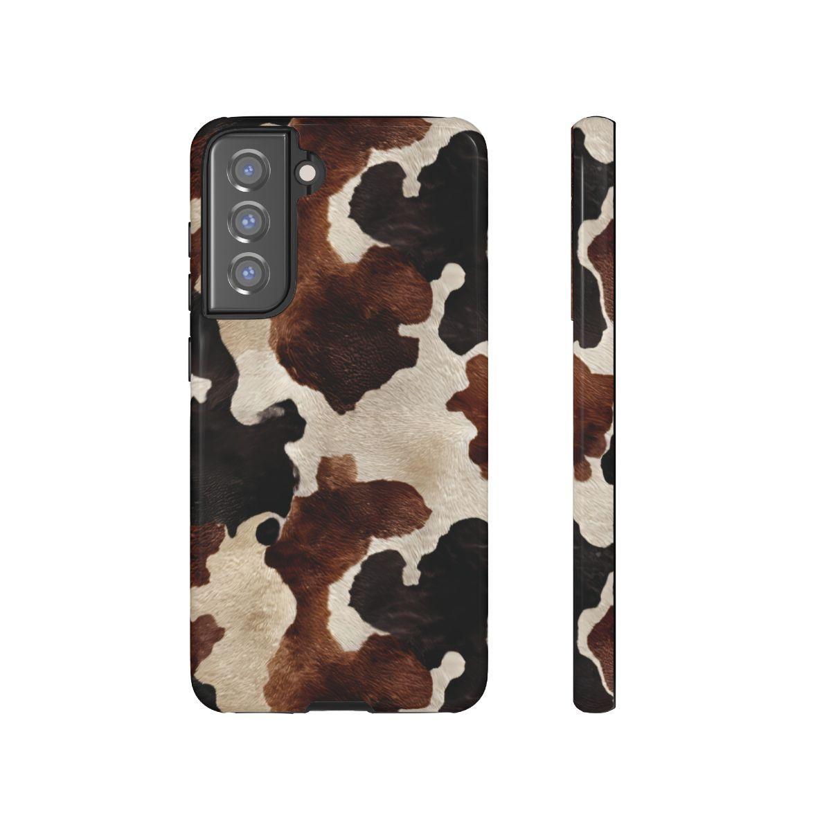 Brown Black Cowhide Tough Case