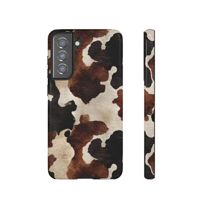 Brown Black Cowhide Tough Case