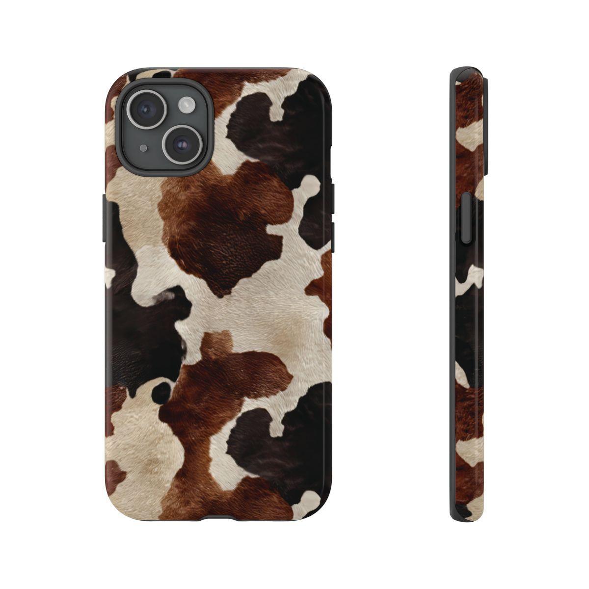 Brown Black Cowhide Tough Case