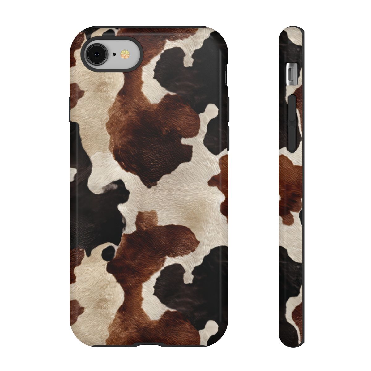 Brown Black Cowhide Tough Case