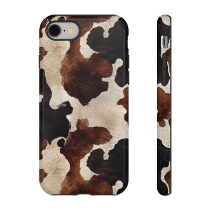Brown Black Cowhide Tough Case