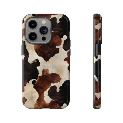 Brown Black Cowhide Tough Case