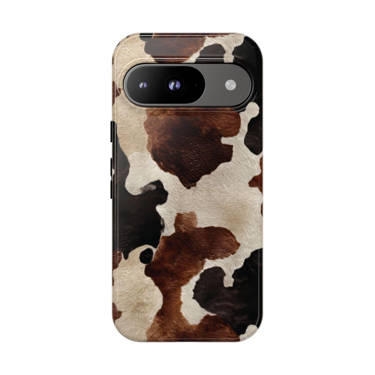Brown Black Cowhide Tough Case