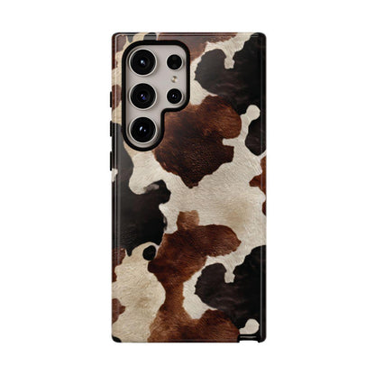 Brown Black Cowhide Tough Case