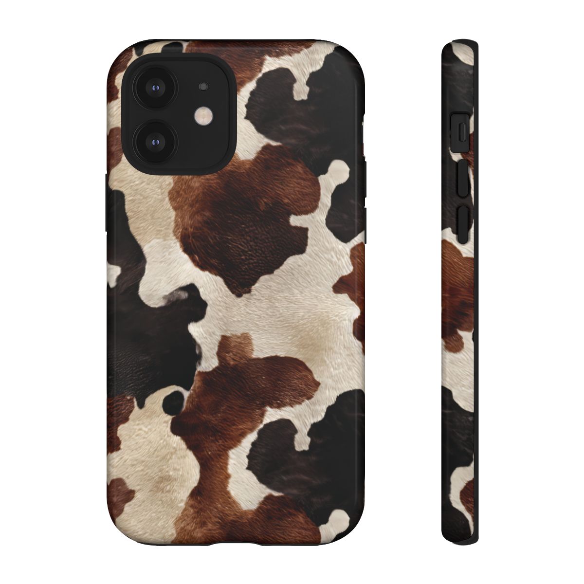 Brown Black Cowhide Tough Case