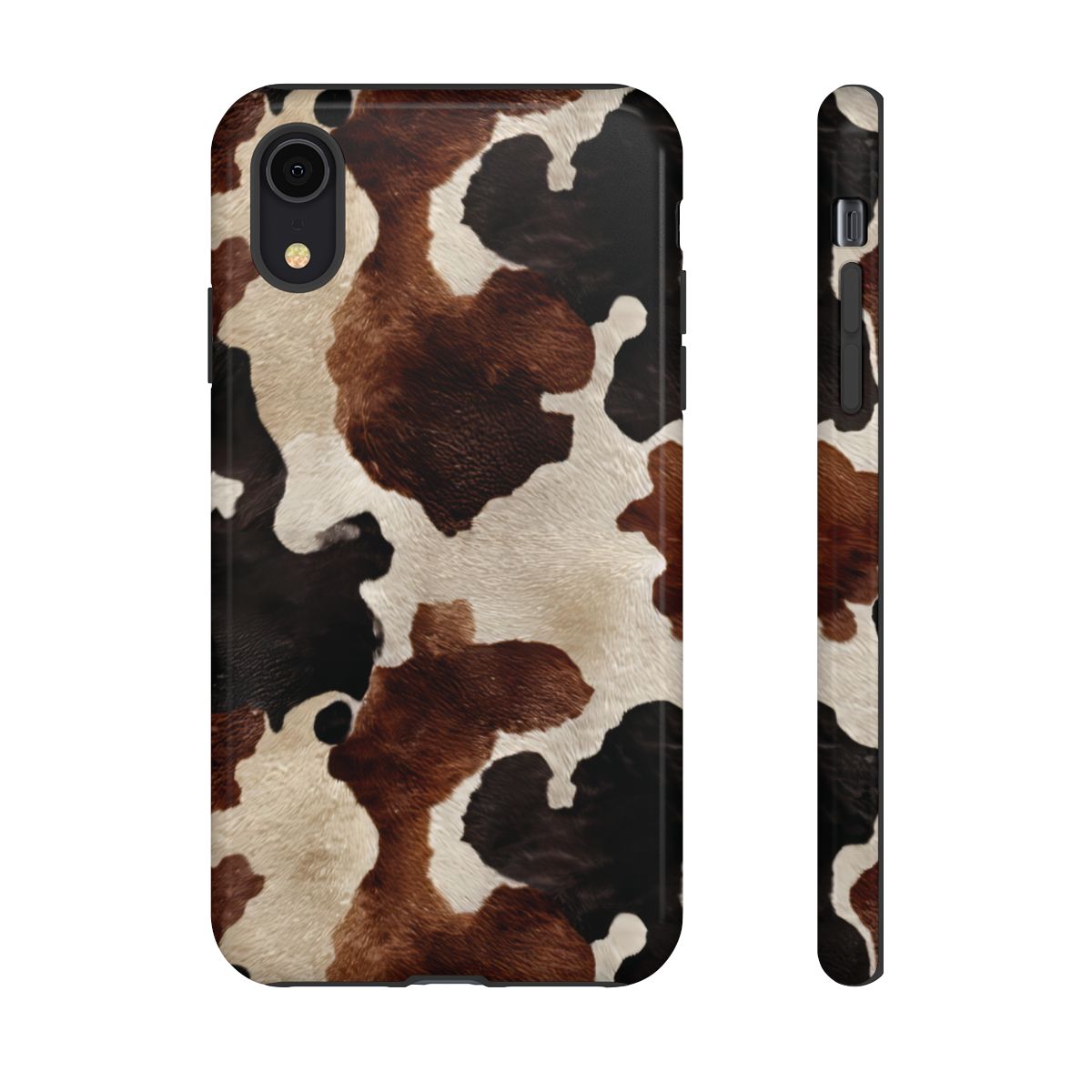 Brown Black Cowhide Tough Case