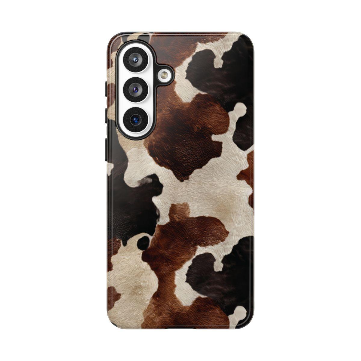 Brown Black Cowhide Tough Case