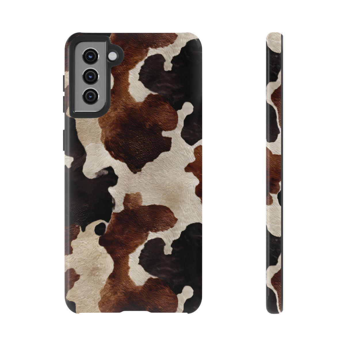 Brown Black Cowhide Tough Case