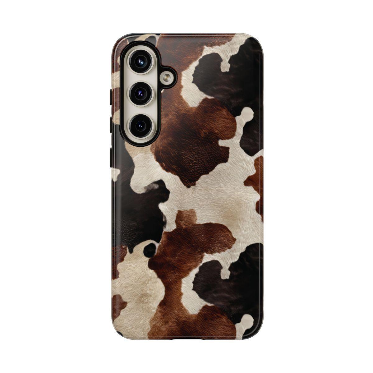 Brown Black Cowhide Tough Case