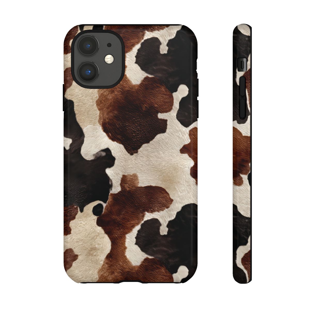 Brown Black Cowhide Tough Case