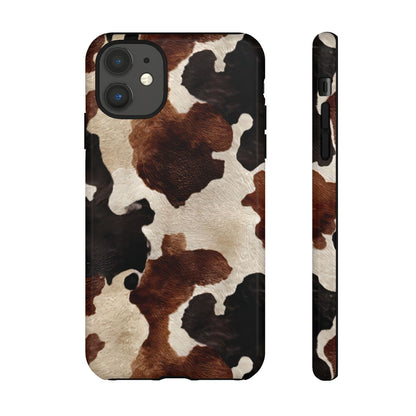 Brown Black Cowhide Tough Case