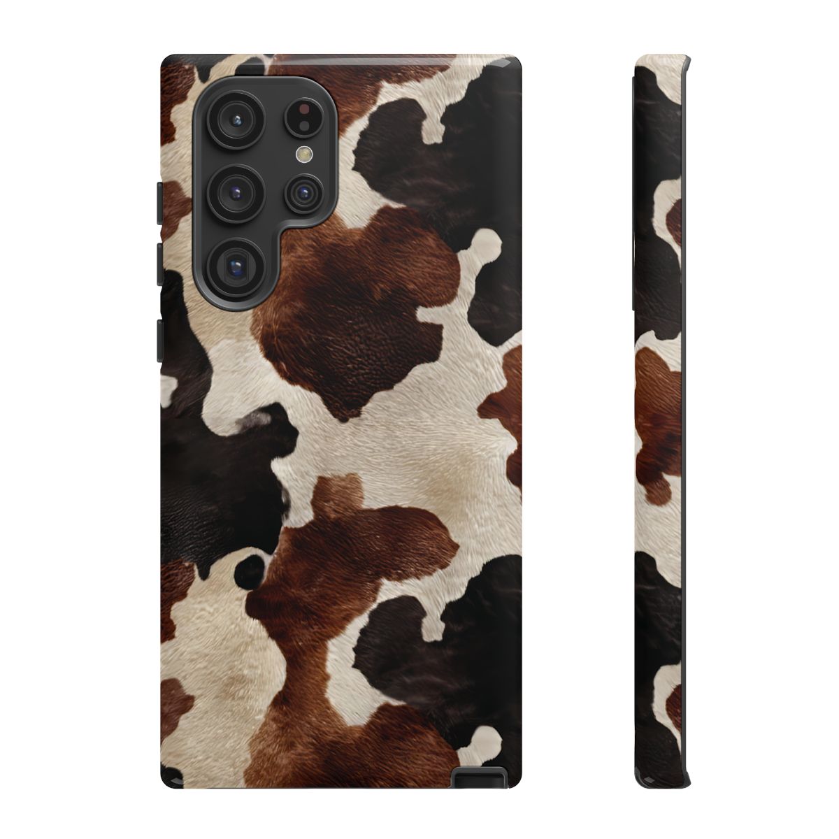 Brown Black Cowhide Tough Case