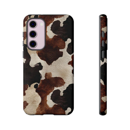Brown Black Cowhide Tough Case