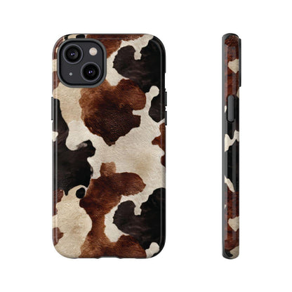 Brown Black Cowhide Tough Case