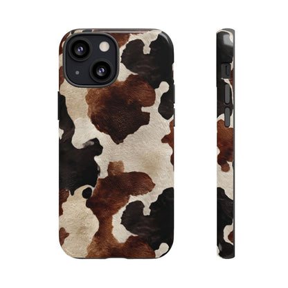 Brown Black Cowhide Tough Case