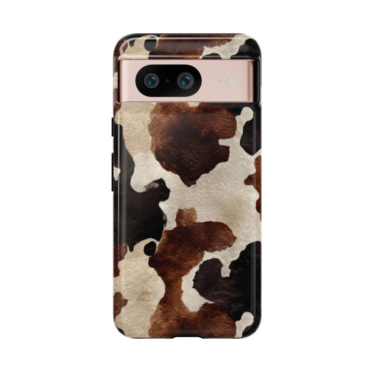 Brown Black Cowhide Tough Case
