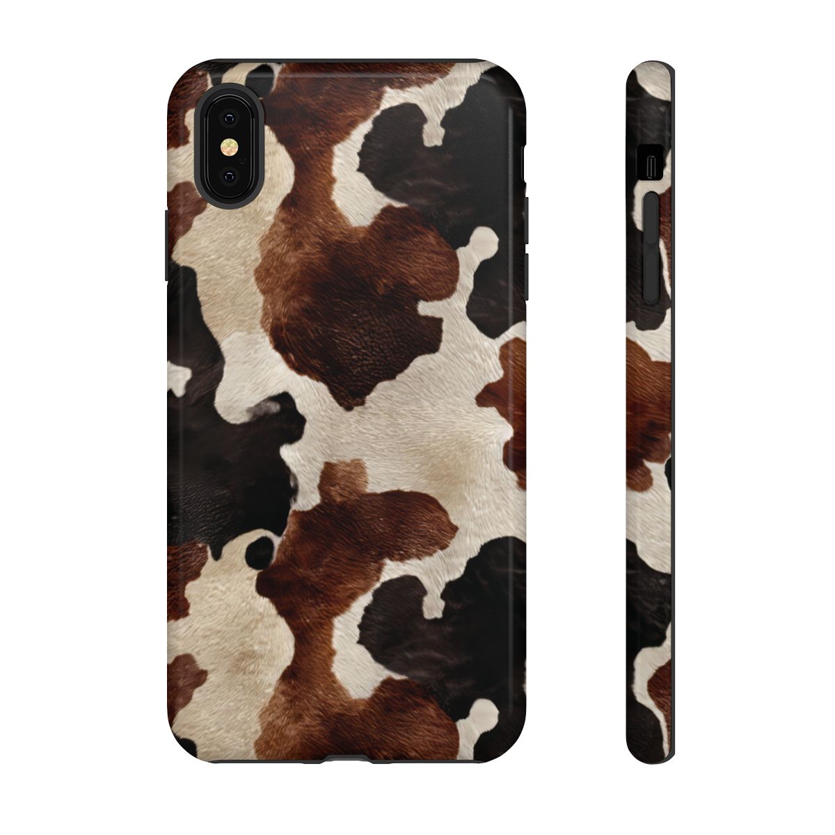 Brown Black Cowhide Tough Case