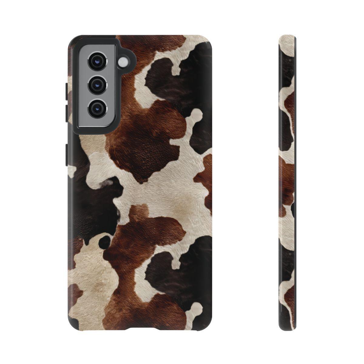 Brown Black Cowhide Tough Case