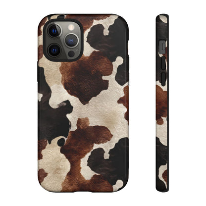 Brown Black Cowhide Tough Case