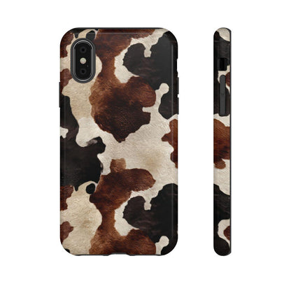 Brown Black Cowhide Tough Case