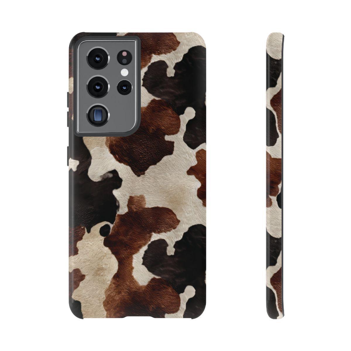 Brown Black Cowhide Tough Case