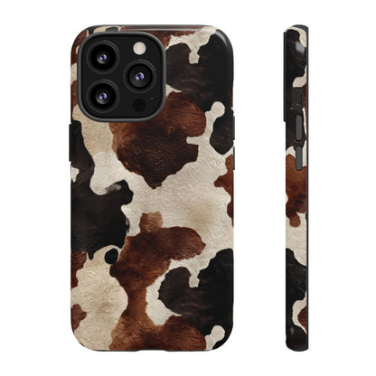 Brown Black Cowhide Tough Case