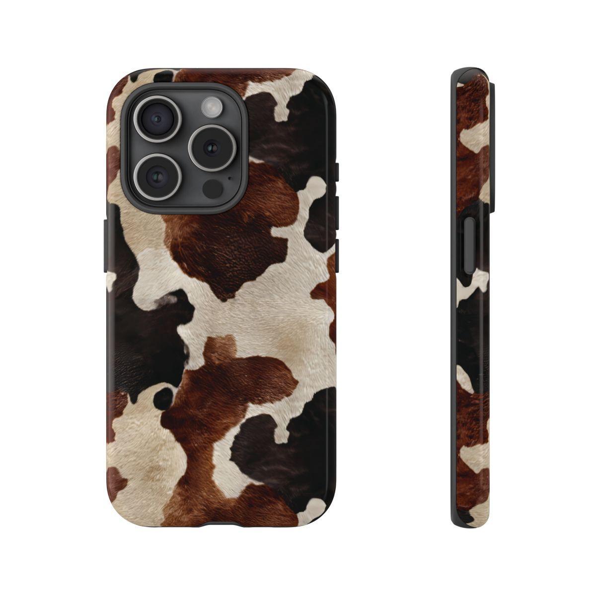 Brown Black Cowhide Tough Case