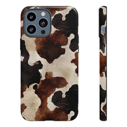 Brown Black Cowhide Tough Case