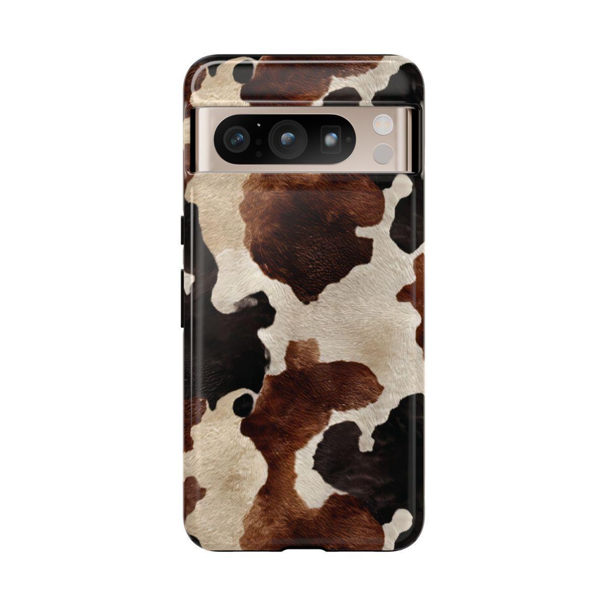 Brown Black Cowhide Tough Case