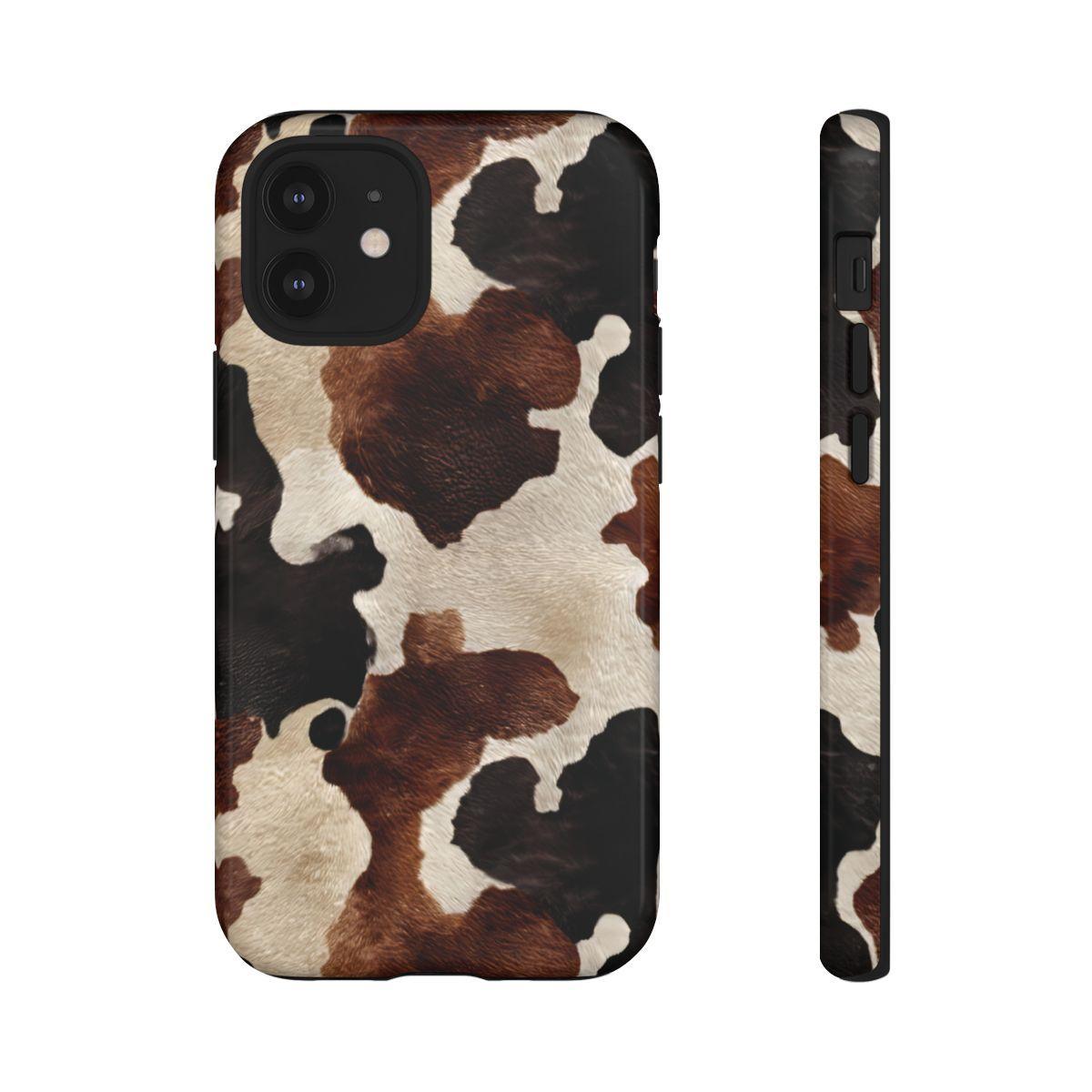 Brown Black Cowhide Tough Case