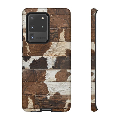 Brown Wooden Cowhide Tough Case