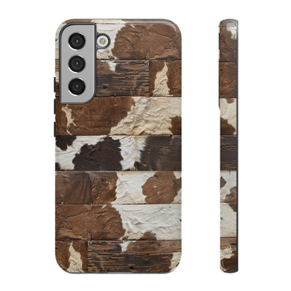 Brown Wooden Cowhide Tough Case