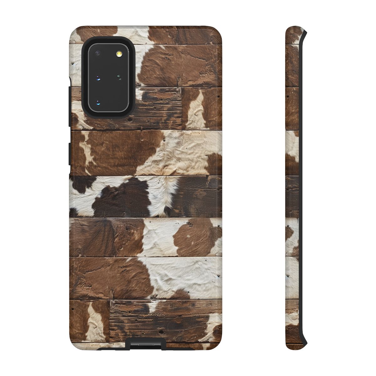 Brown Wooden Cowhide Tough Case