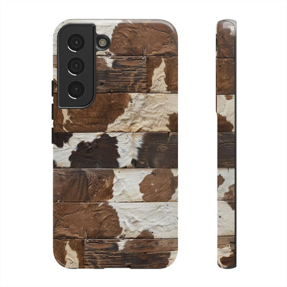 Brown Wooden Cowhide Tough Case