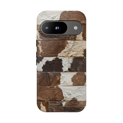 Brown Wooden Cowhide Tough Case